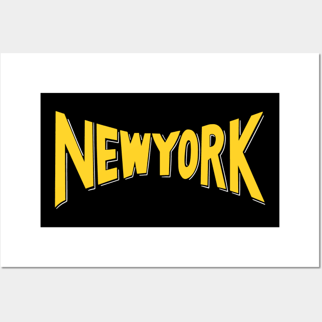 New York Vintage Style Yellow Wall Art by FireflyCreative